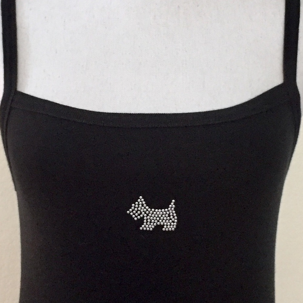 AGATHA Silver beaded doggie tank/cami. Sz M. EUC
